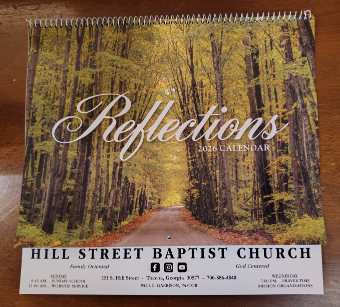 2026 Hill Street Baptist Church Calendar